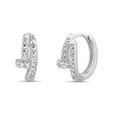 CZ Bypass Huggie Earrings