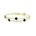 Clover Double Chain Bracelet