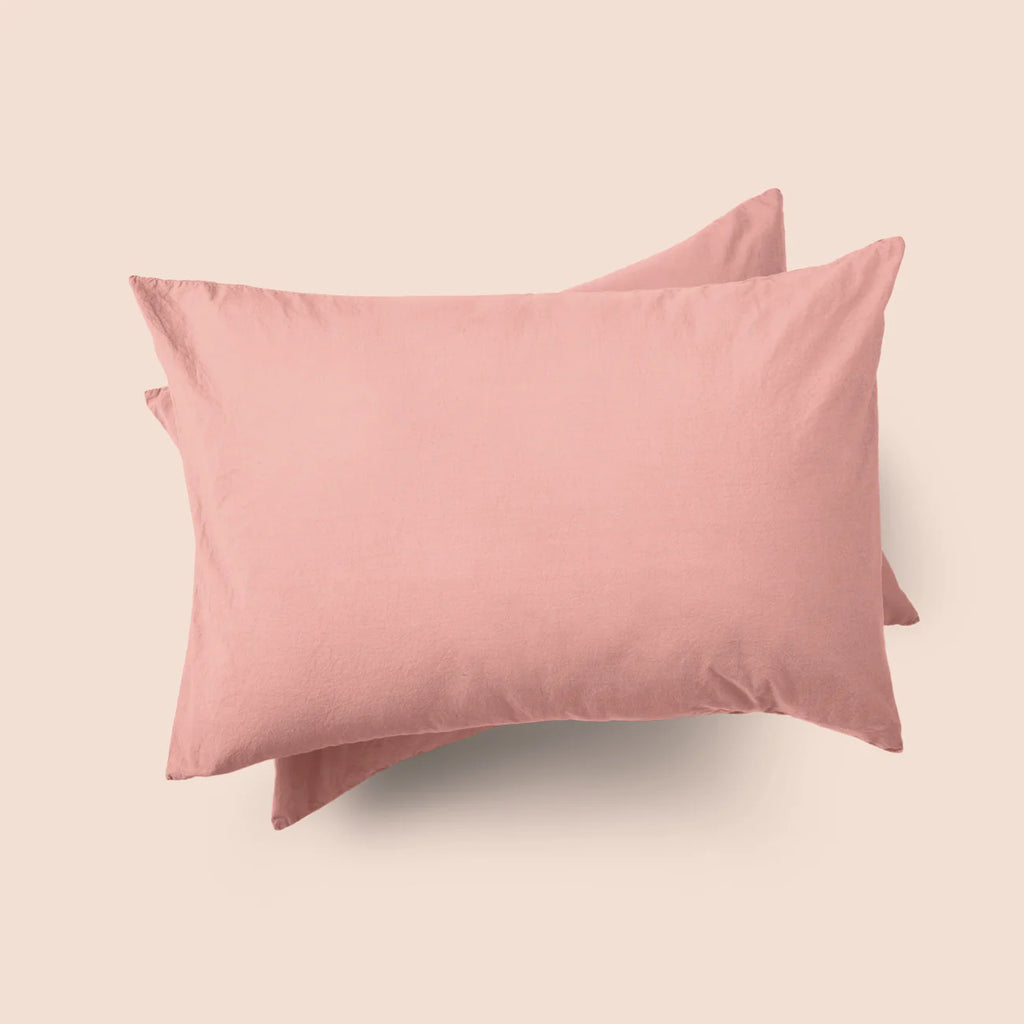 Dr. Weil Garment Washed Percale Pillow Sham, Pink Sandstone