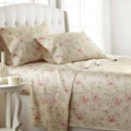 Extra Deep Wild Rose Sateen Sheet Set, Warm Sand