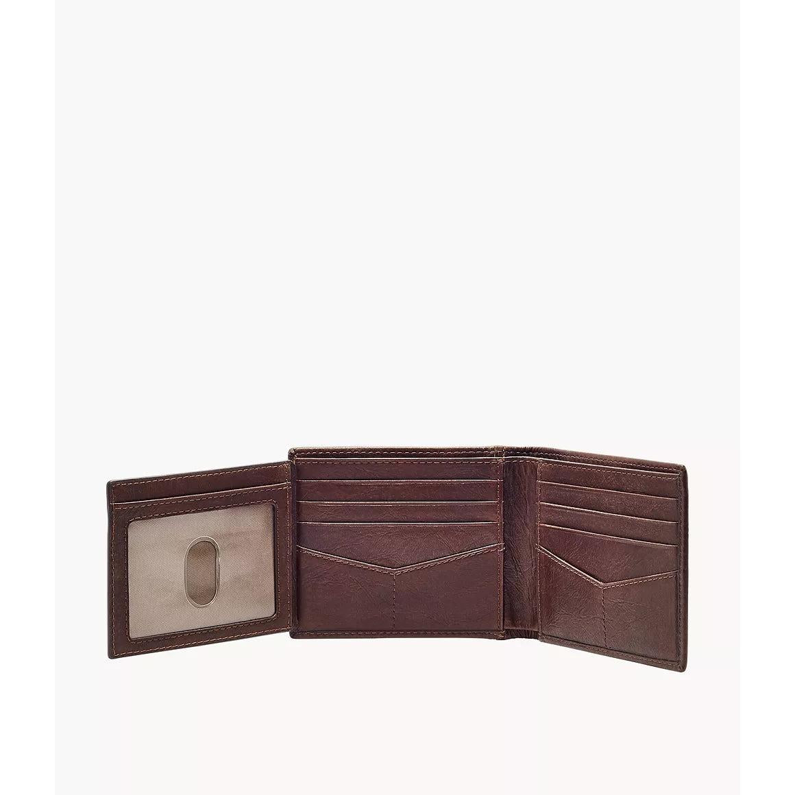 Fossil Ingram RFID Bifold Leather Wallet, Brown