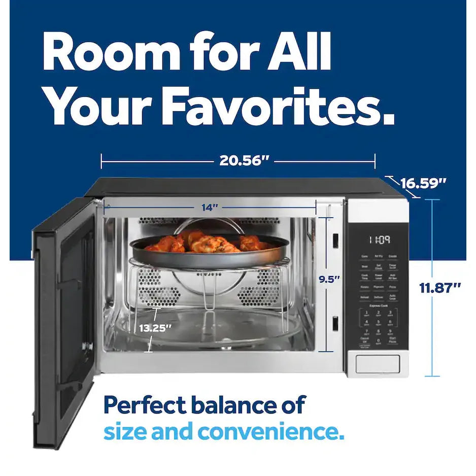 GE Convection Microwave with Air Fry, Stainless Steel