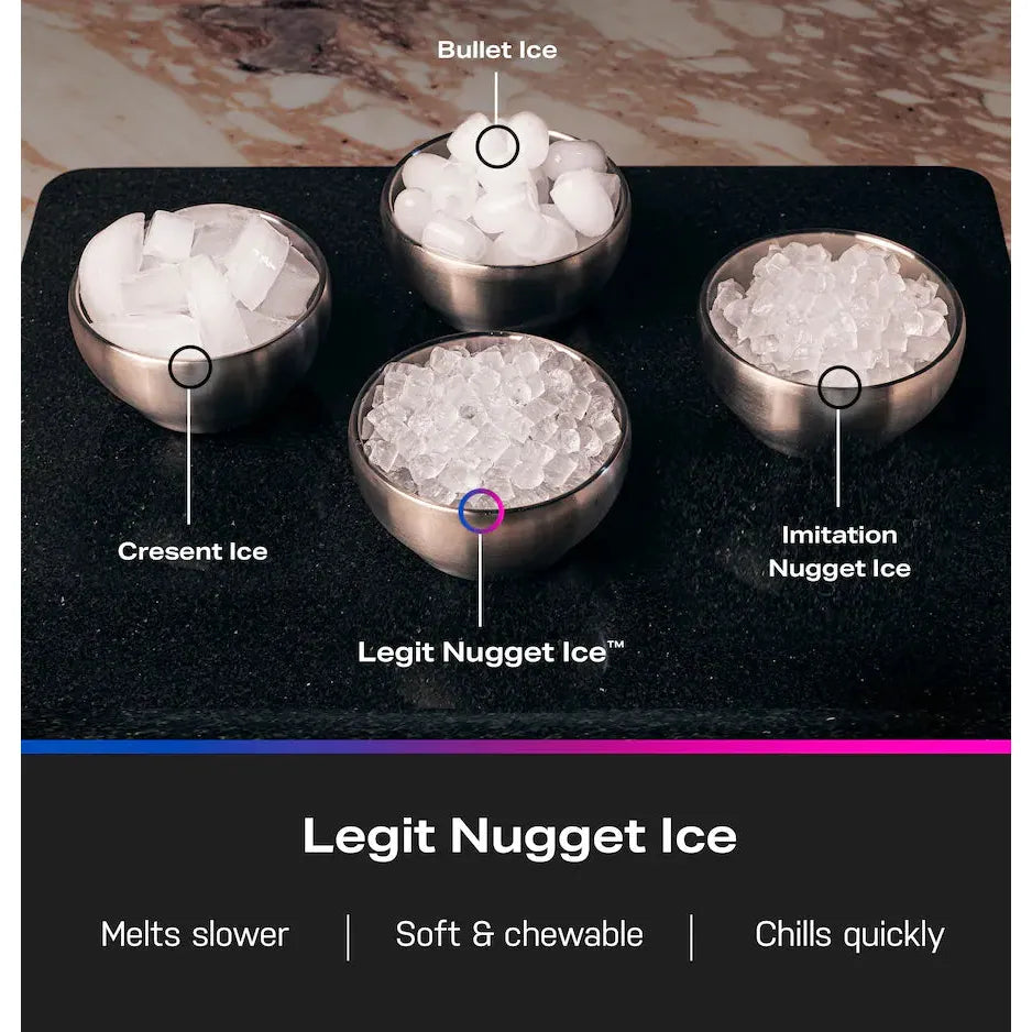GE Profile Opal 2.0 Ultra Nugget Ice Maker, Stainless Steel