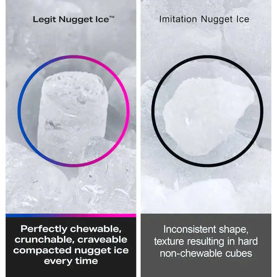 GE Profile Opal Nugget Ice Maker, Black Stainless Steel