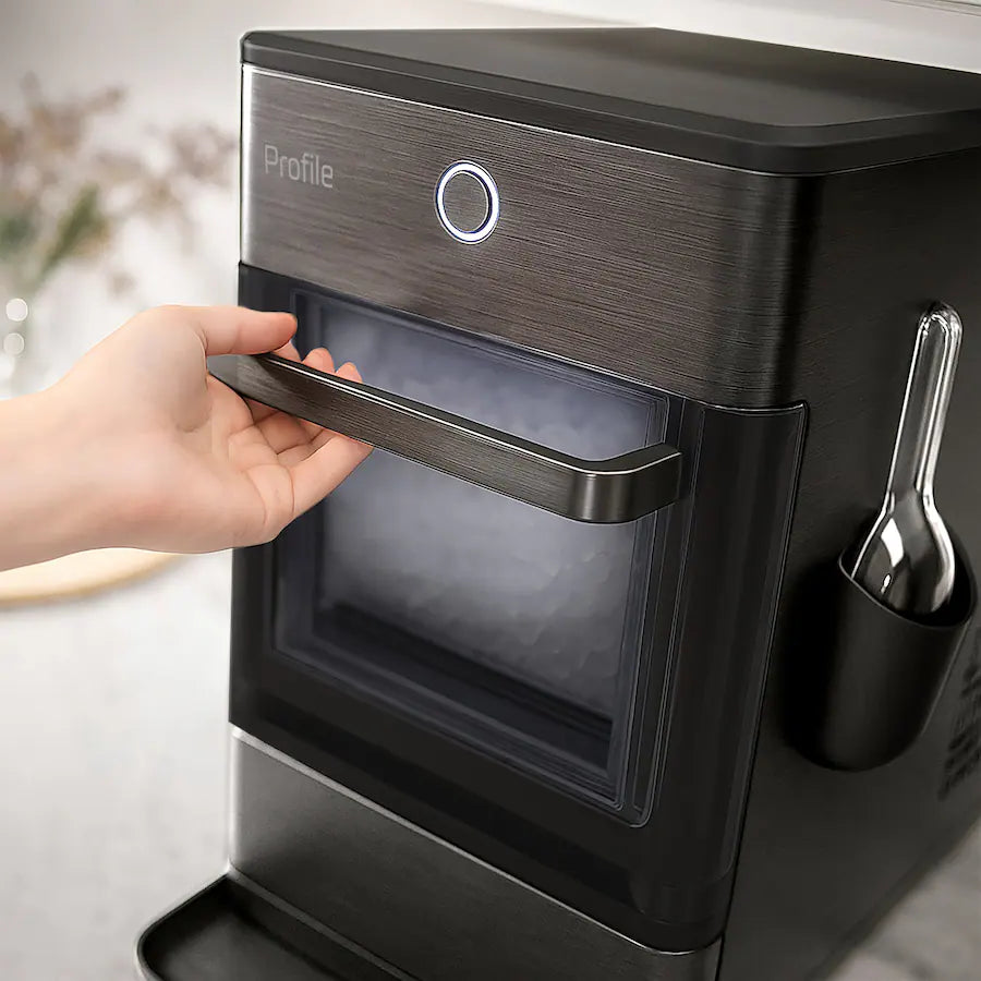 GE Profile Opal Nugget Ice Maker, Black Stainless Steel