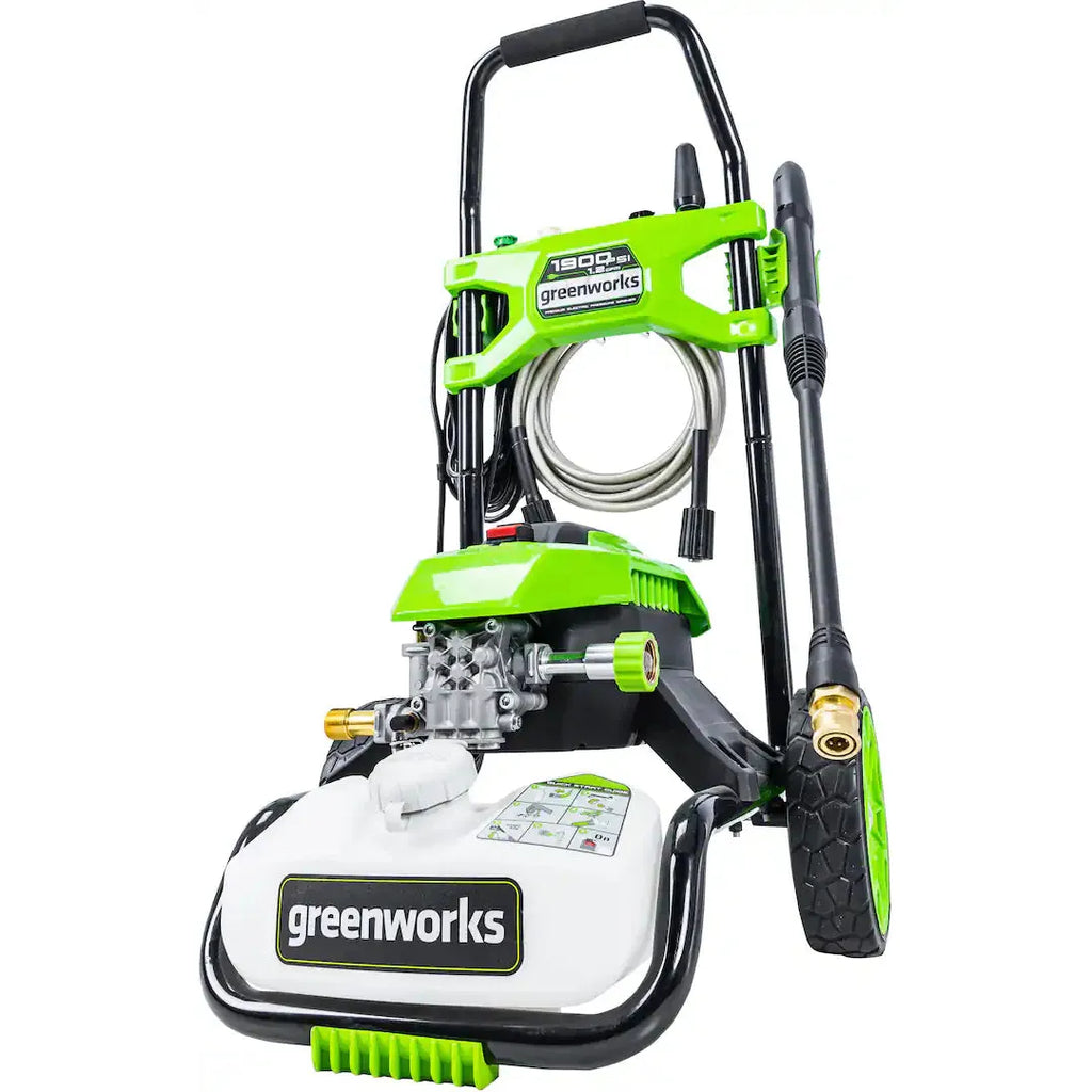 Greenworks Electric Pressure Washer up to 1900 PSI at 1.2 GPM, Green