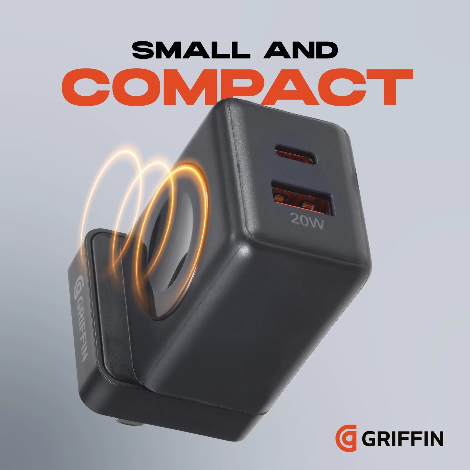 Griffin PowerBlock 20W Wall Charger with SmartWatch Wireless Charging