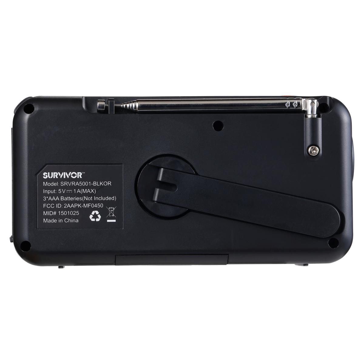 Griffin Survivor Emergency Weather Radio, Orange / Black