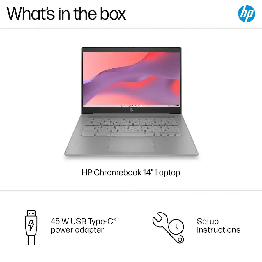 HP 14" HD Laptop Intel Celeron, Modern Grey