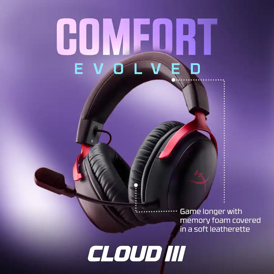 HyperX Cloud III Wired Gaming Headset, Black