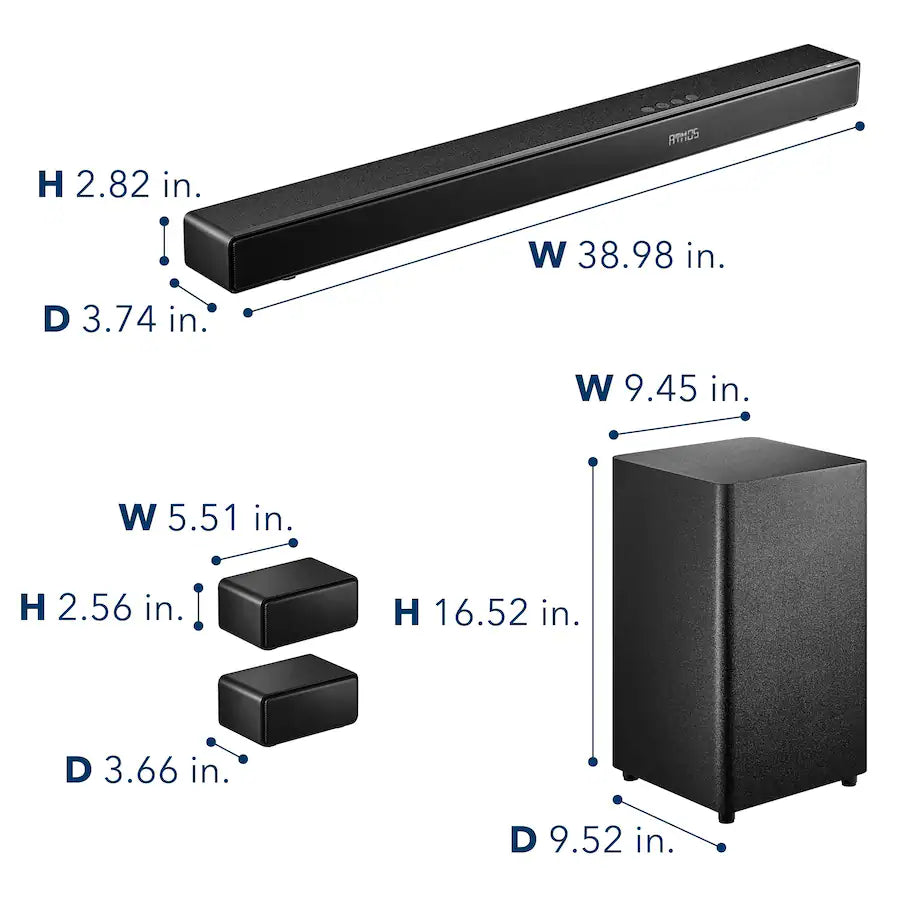 Insignia 5.1.2 Channel Home Theater Soundbar, Black