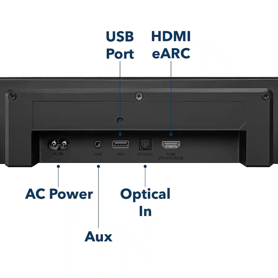Insignia 5.1.2 Channel Home Theater Soundbar, Black