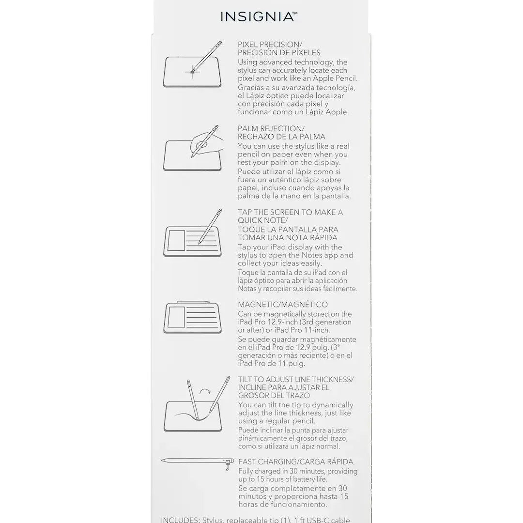 Insignia Active Stylus for iPad, White
