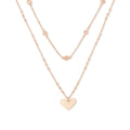 Kendra Scott Ari Heart Multi Strand Necklace, Rose Gold