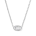 Kendra Scott Elisa Luxe Silver Necklace, White CZ
