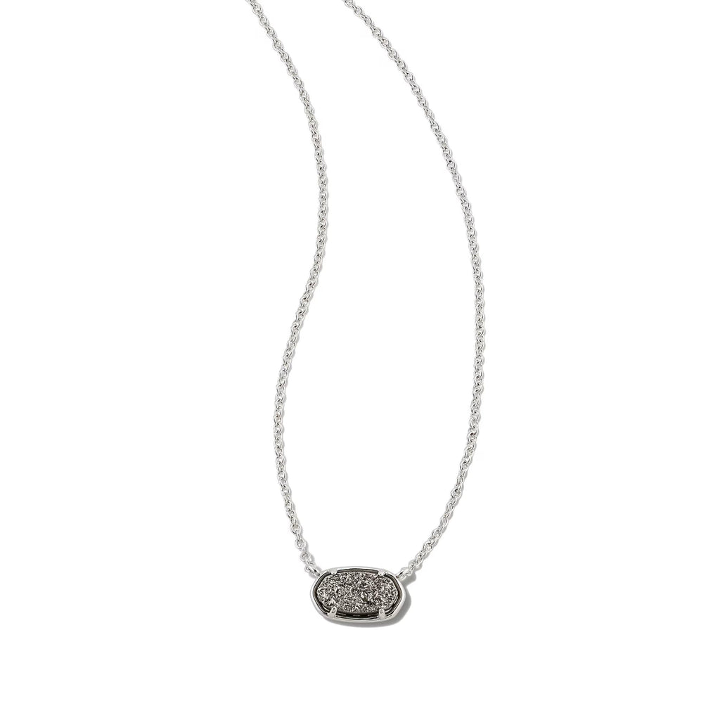 Kendra Scott Grayson Short Pendant Necklace, Platinum Drusy