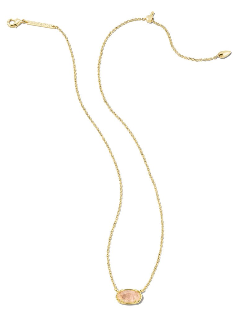 Kendra Scott Grayson Short Pendant Necklace, Rose quartz