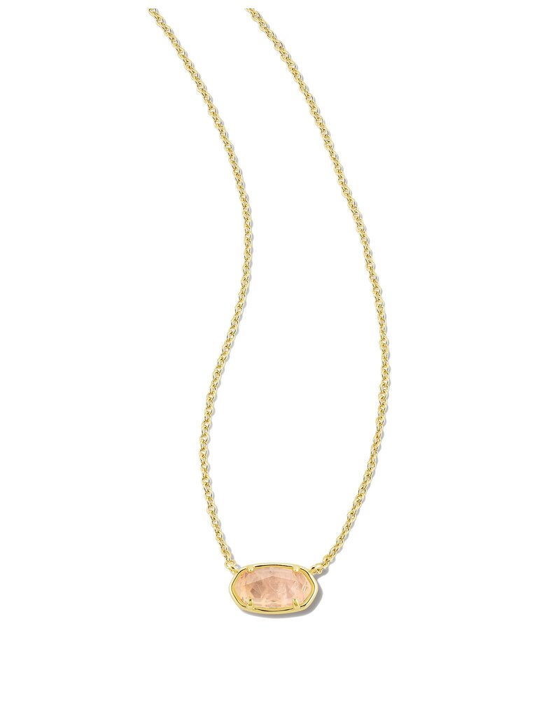 Kendra Scott Grayson Short Pendant Necklace, Rose quartz