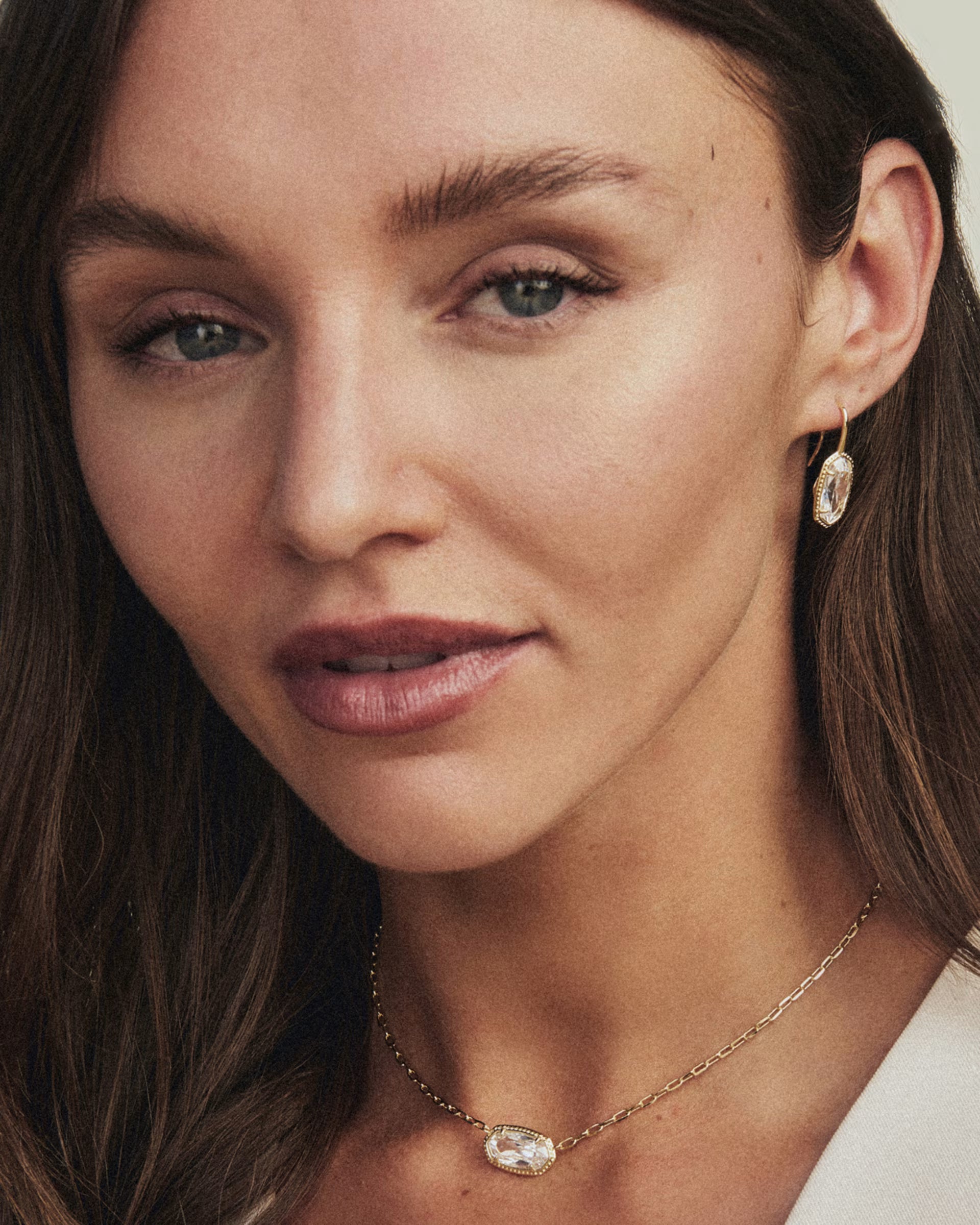 Kendra Scott Lee Luxe Drop Earrings, White CZ