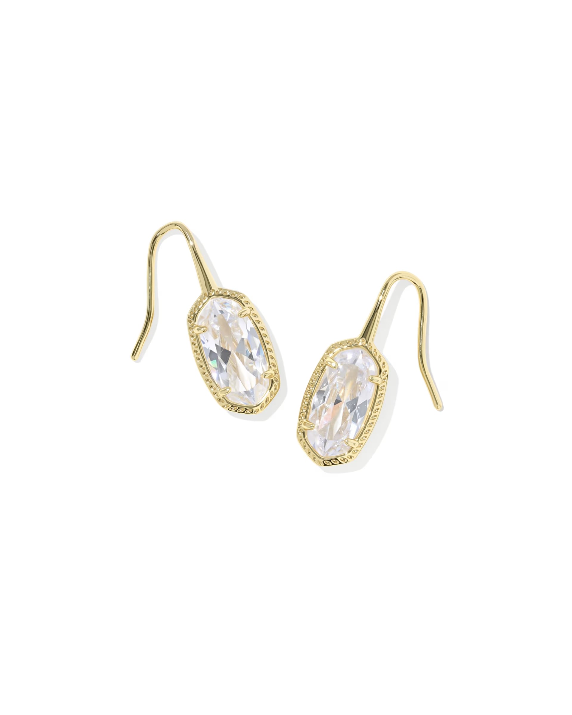 Kendra Scott Lee Luxe Drop Earrings, White CZ