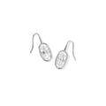 Kendra Scott Lee Luxe Drop Silver Earrings, White CZ