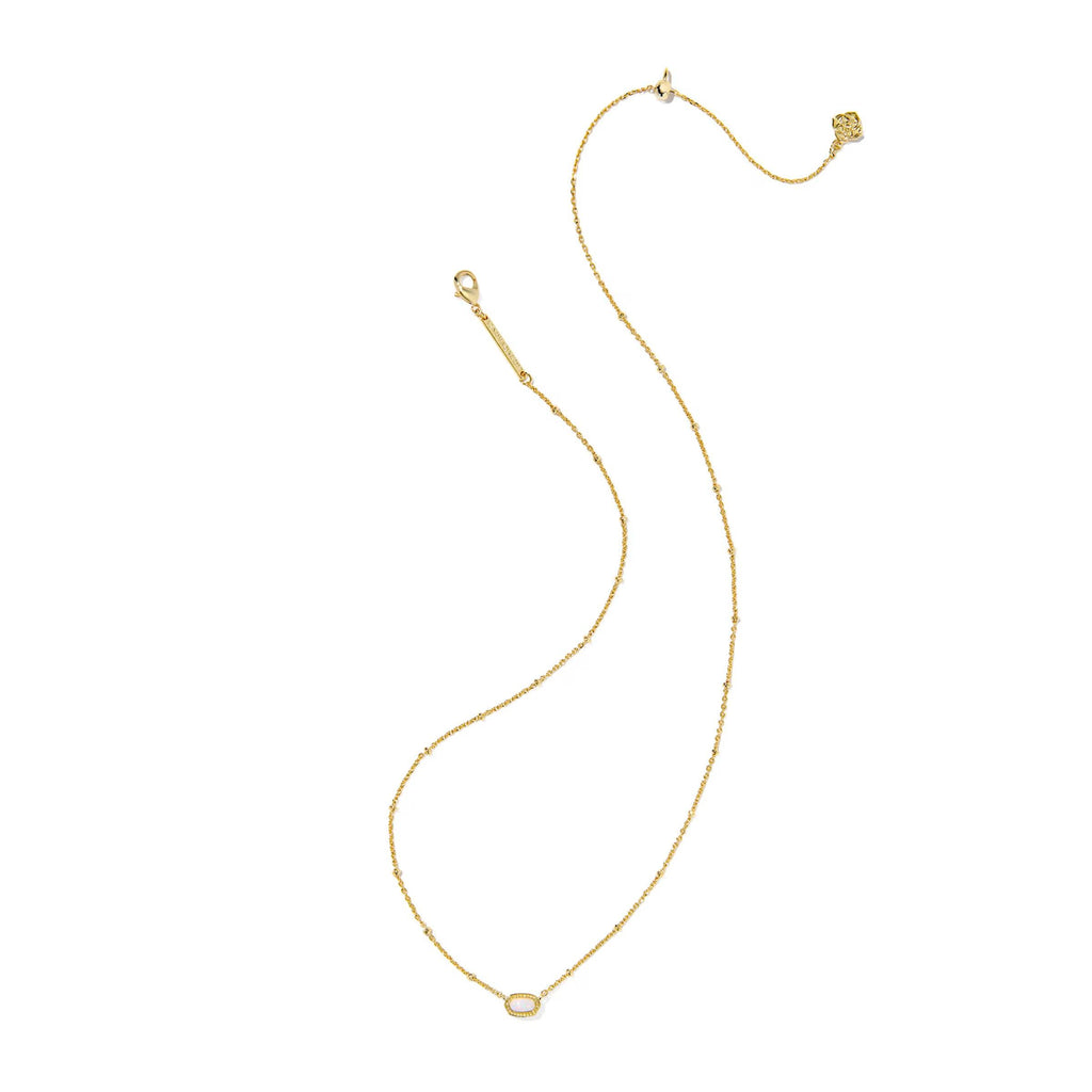 Kendra Scott Mini Elisa Satellite Short Pendant, White Opal