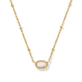 Kendra Scott Mini Elisa Satellite Short Pendant, White Opal
