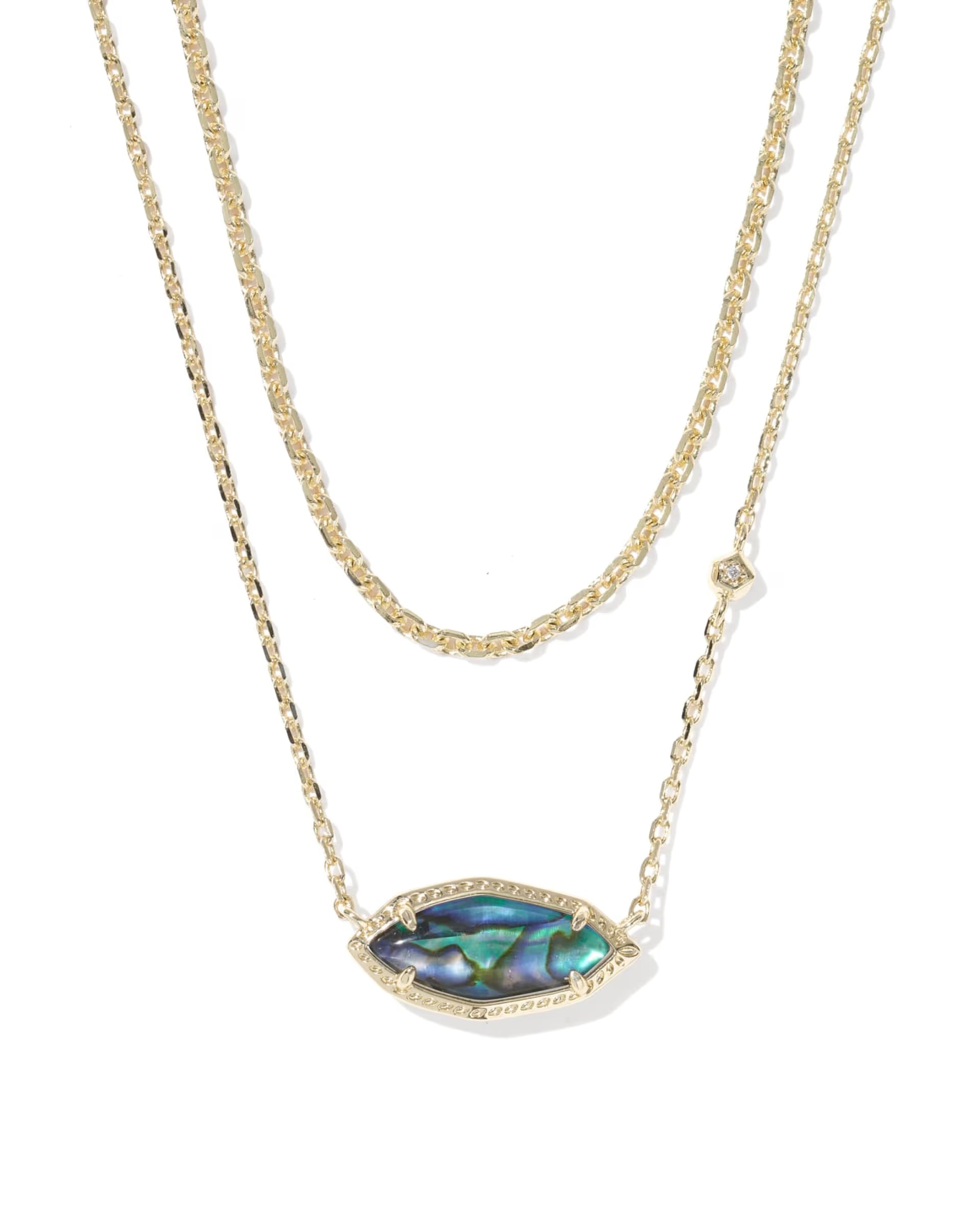 Kendra Scott Ophelia Multi Strand Necklace, Abalone Shell