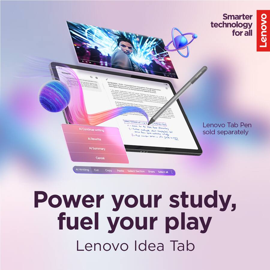 Lenovo Idea Tab 11" Tablet, Luna Grey
