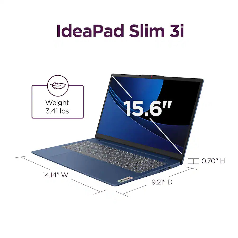 Lenovo IdeaPad Slim 3i 15.6" Full HD Laptop, Abyss Blue