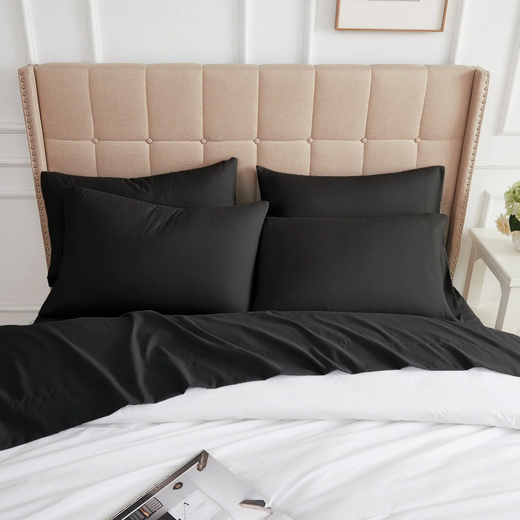 Luxe Microfiber 6 Piece Sheet Set, Black