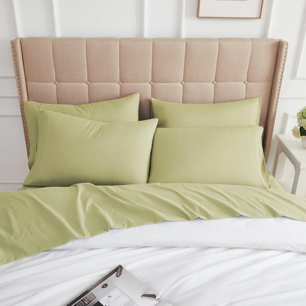 Luxe Microfiber 6 Piece Sheet Set, Sage Green