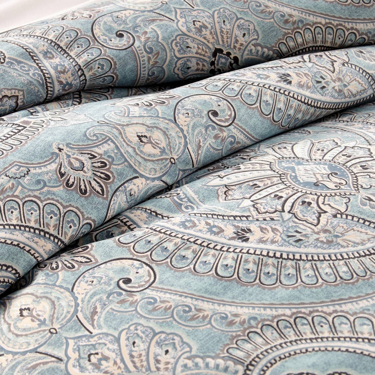 Royal Paisley Comforter Set, Aqua