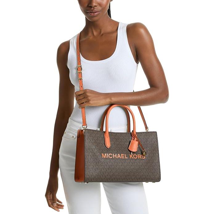 Michael Kors Scarlett Medium Satchel, Orange Punch
