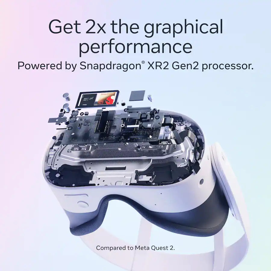 Meta Quest 3S 256GB | VR Without Wires — Thirty-Three Percent More Memory — 2X Graphical Processing, White