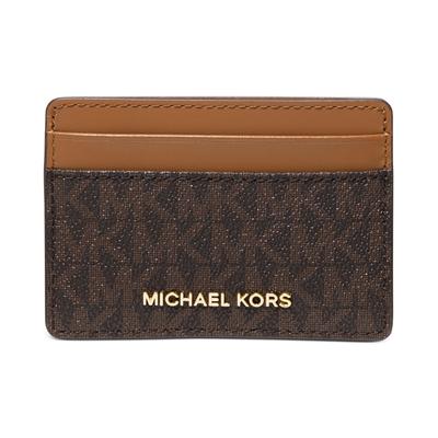 Michael Kors Jet Set Card Holder, Signature Brown