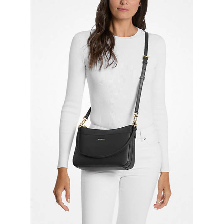 Michael Kors Jet Set Charm Leather Pochette, Black