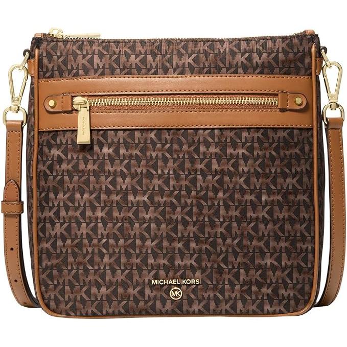 Michael Kors Jet Set Charm North / South Crossbody, Brown Signature