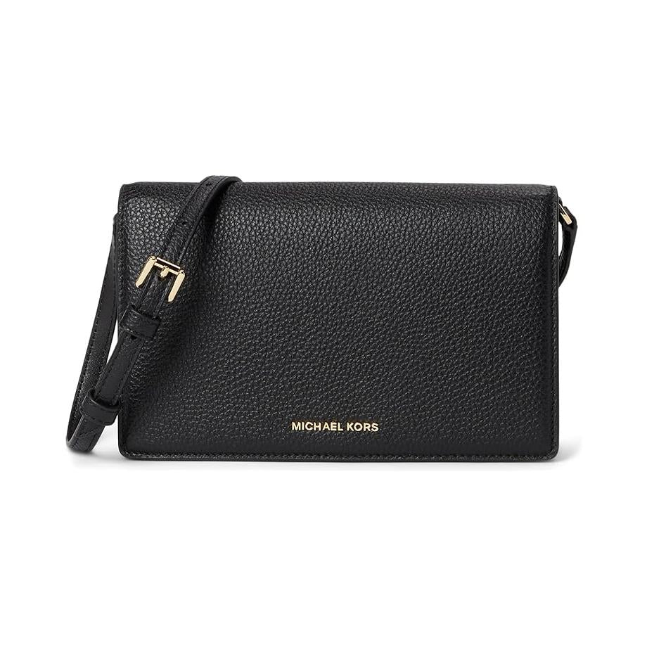 Michael Kors Jet Set Medium Leather Crossbody, Black