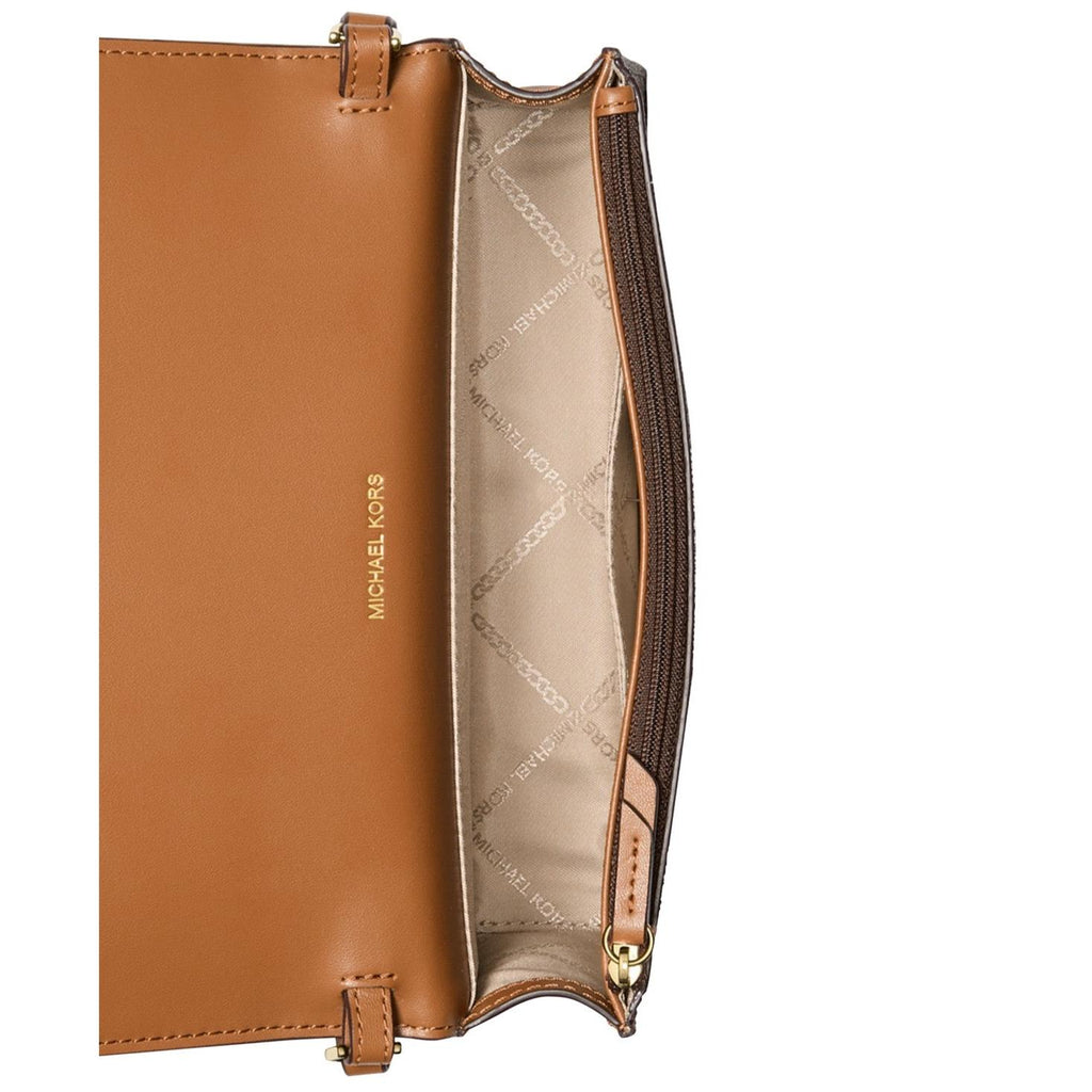 Michael Kors Jet Set Medium Signature Logo Crossbody, Brown