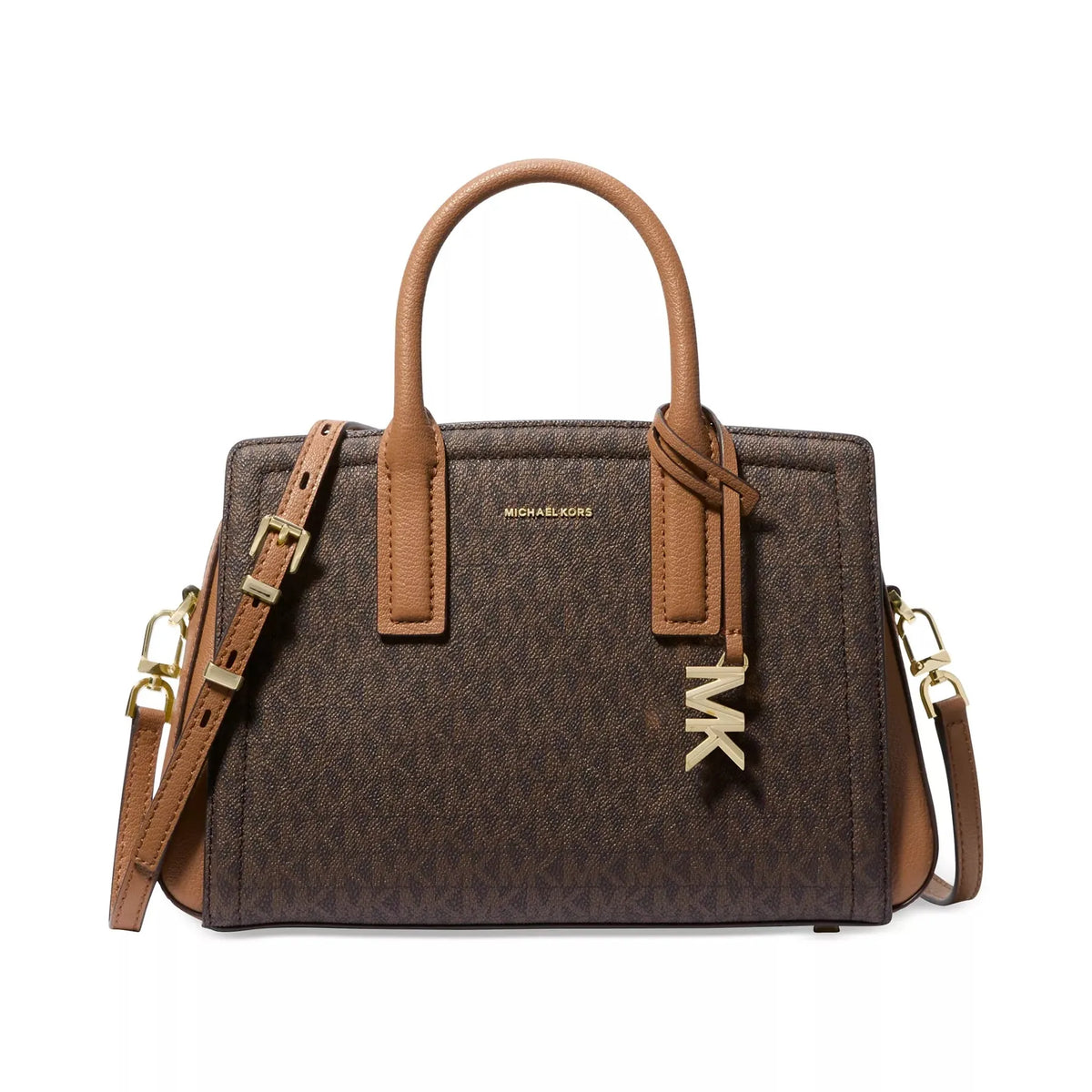 Michael Kors Laila Small  Satchel, Signature Brown