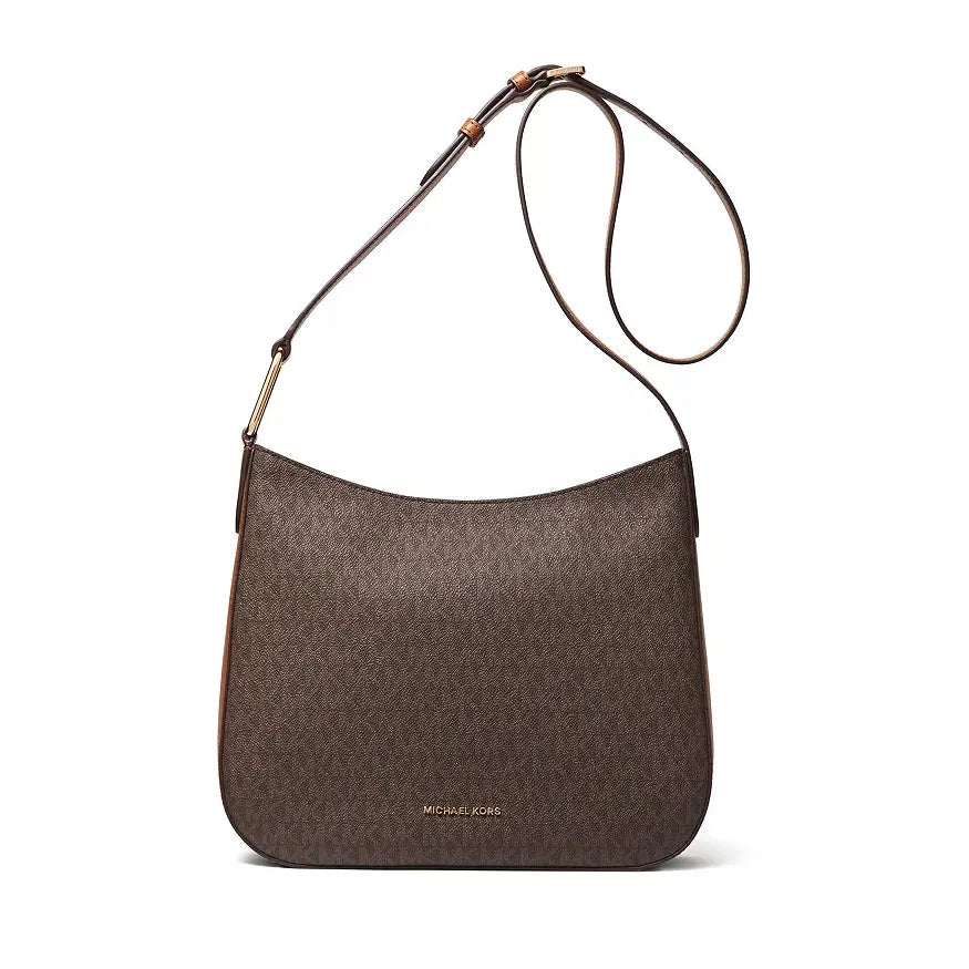 Michael Kors Large Kensington Logo Signature Crossbody, Brown