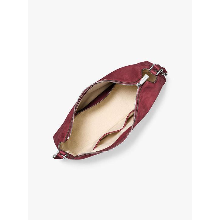 Michael Kors Nolita Leather Shoulder Hobo Bag, Oxblood