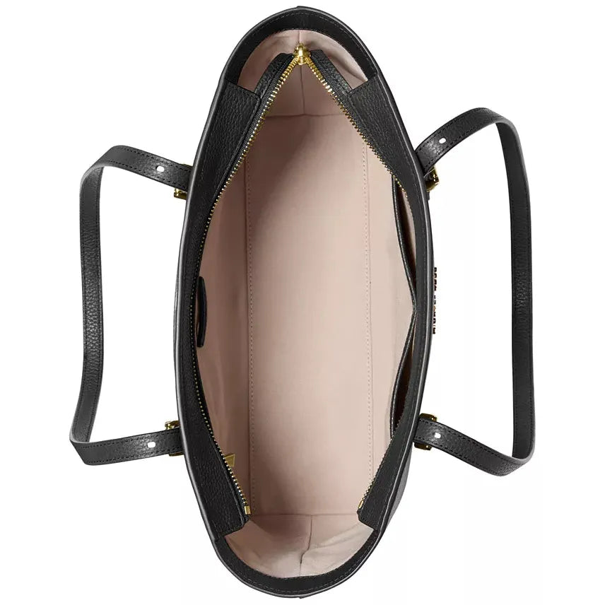 Michael Kors Quinn Leather Large Tote, Black