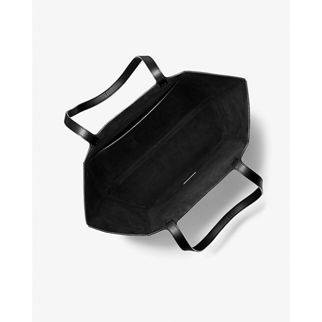 Micheal Kors Jordi Large Leather Tote, Black