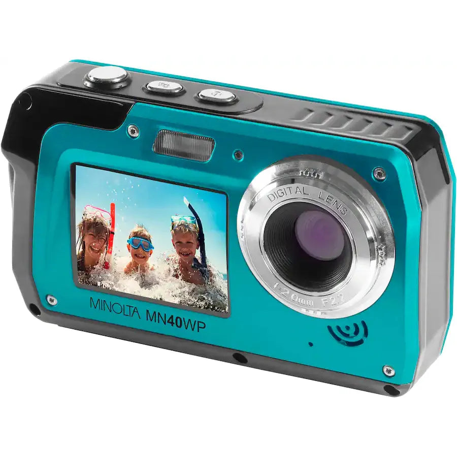 Minolta 48.0 Megapixel Waterproof Digital Camera, Blue