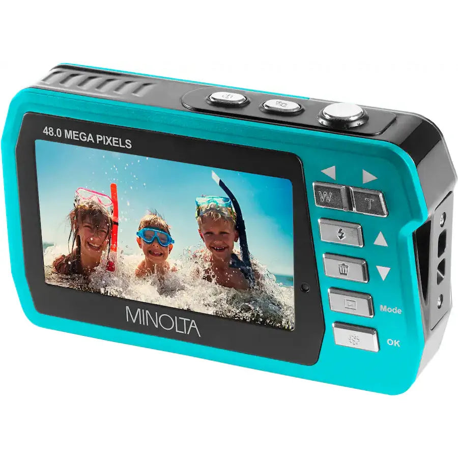 Minolta 48.0 Megapixel Waterproof Digital Camera, Blue