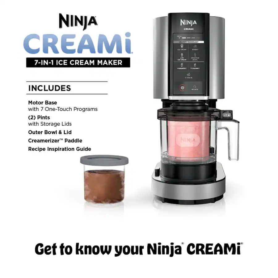 Ninja CREAMi Ice Cream Maker, Cloud Silver
