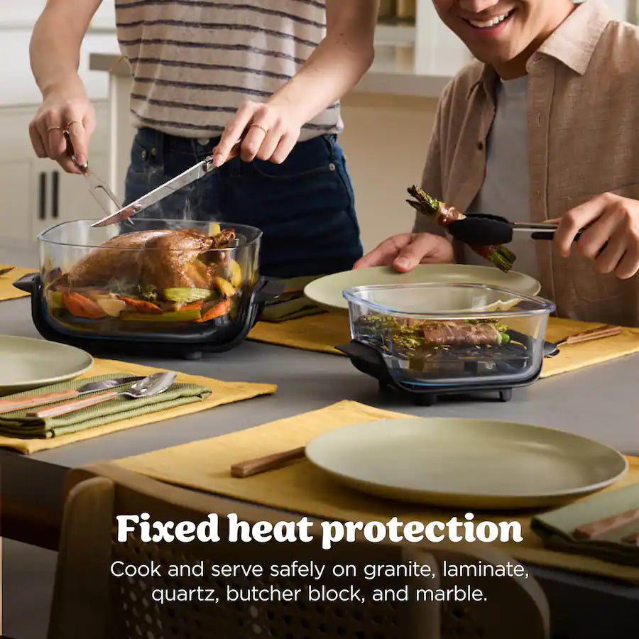 Ninja Crispi 4-in-1 Portable Glass Air Fryer Cooking System, Sage Green