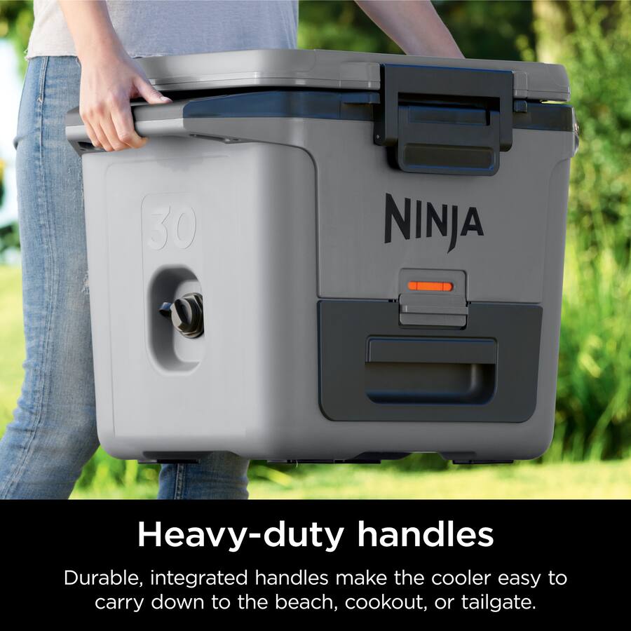 Ninja FrostVault 30 Quart Hard Cooler with Dry Zone, Slate Gray